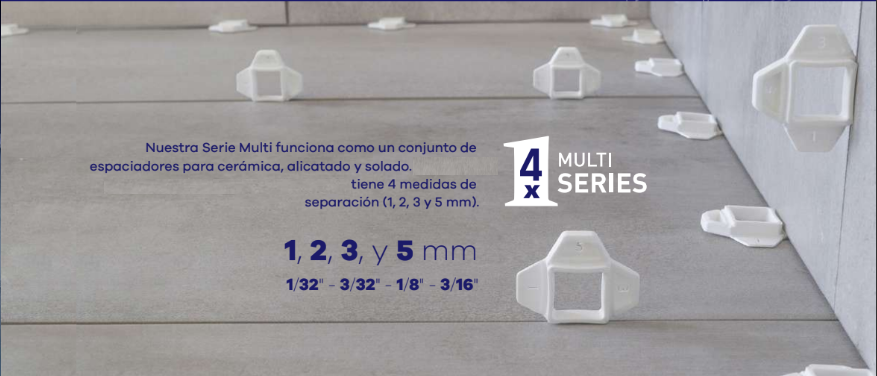 Cruceta espaciadora MULTI SPACER x4 (1+2+3+5mm)