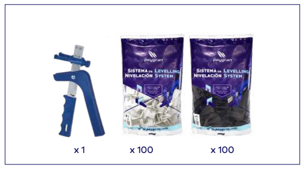 KIT Sistema Nivelación - Alicate, calzos y cuñas