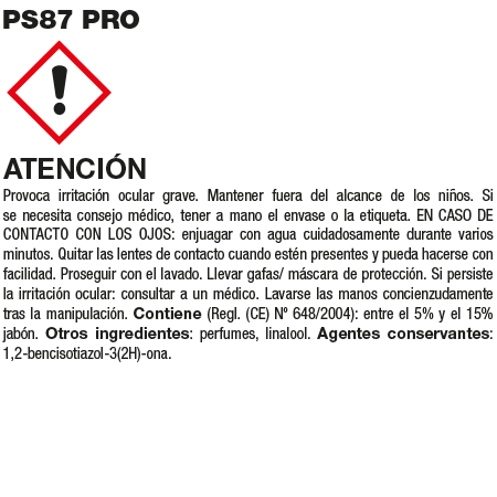 Fila PS87 PRO - Limpieza desengrasante profesional