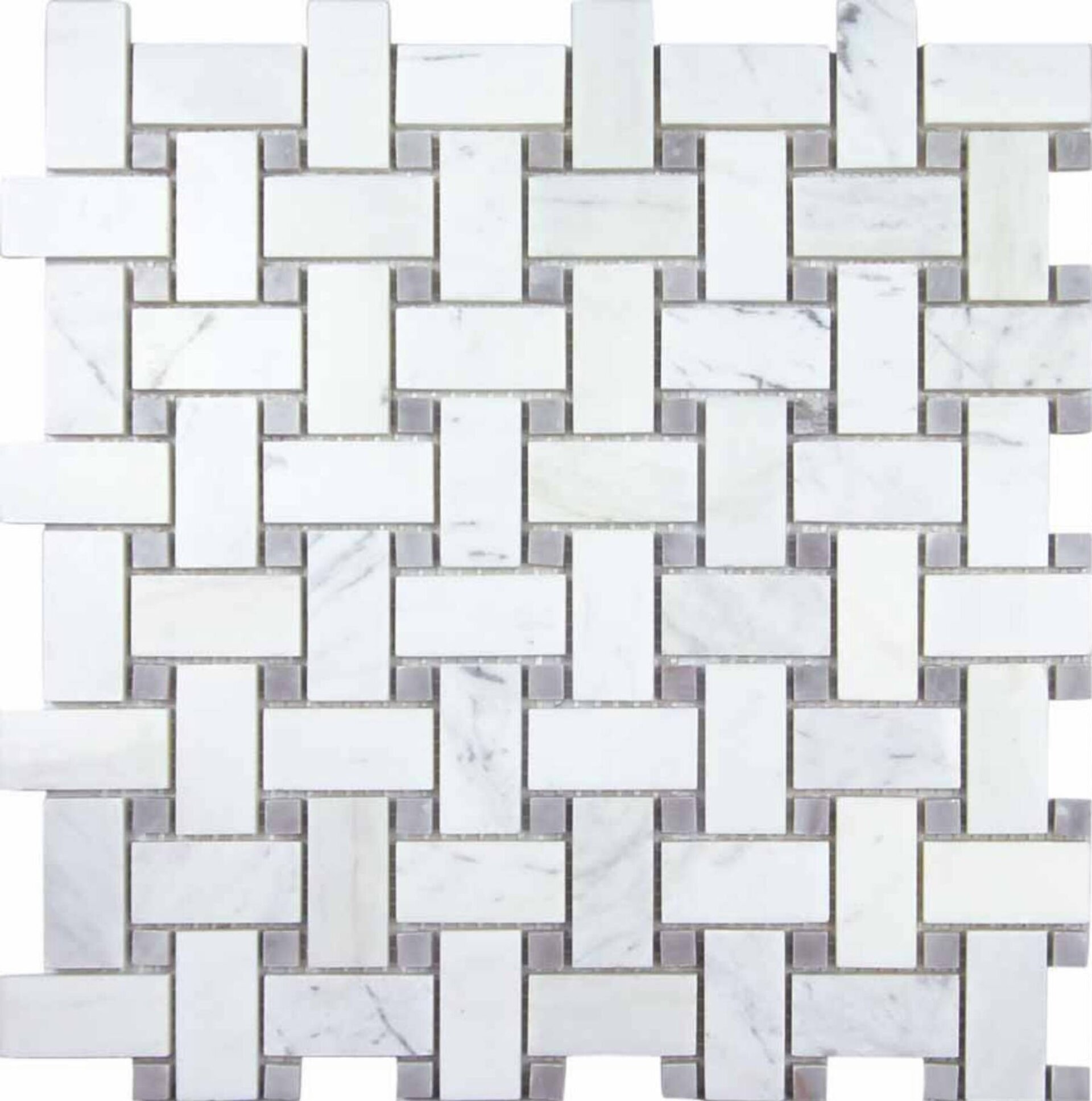 TRENZADO BLANCO o GRIS - Mosaico en Malla - 3