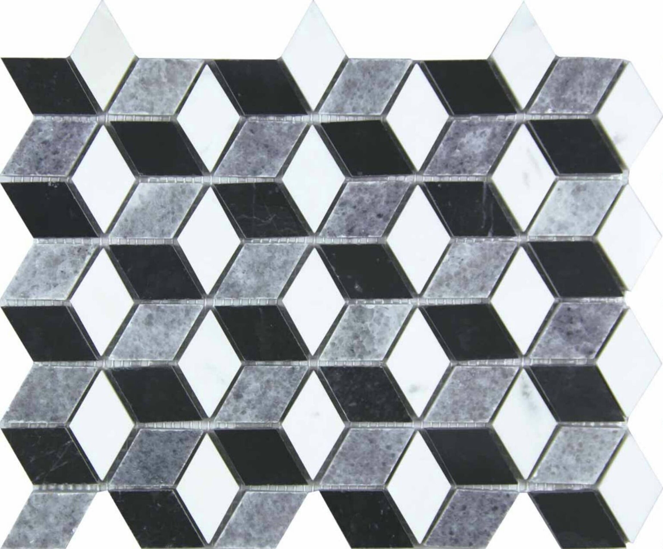 CUBO GRIS o NEGRO - Mosaico en Malla - 2