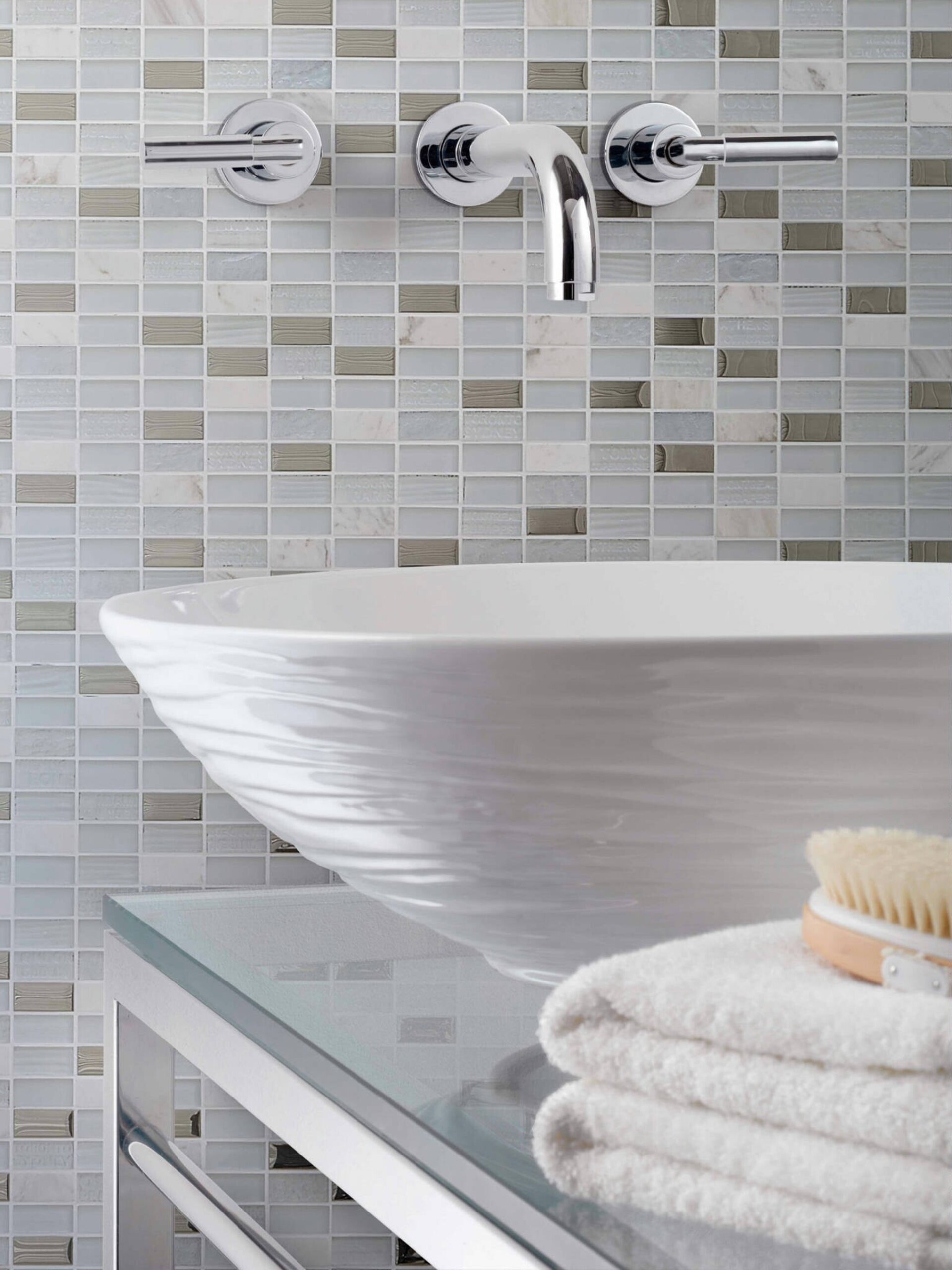 CITY BEIGE, GRIS, BLANCO o NEGRO - Mosaico en Malla - 3