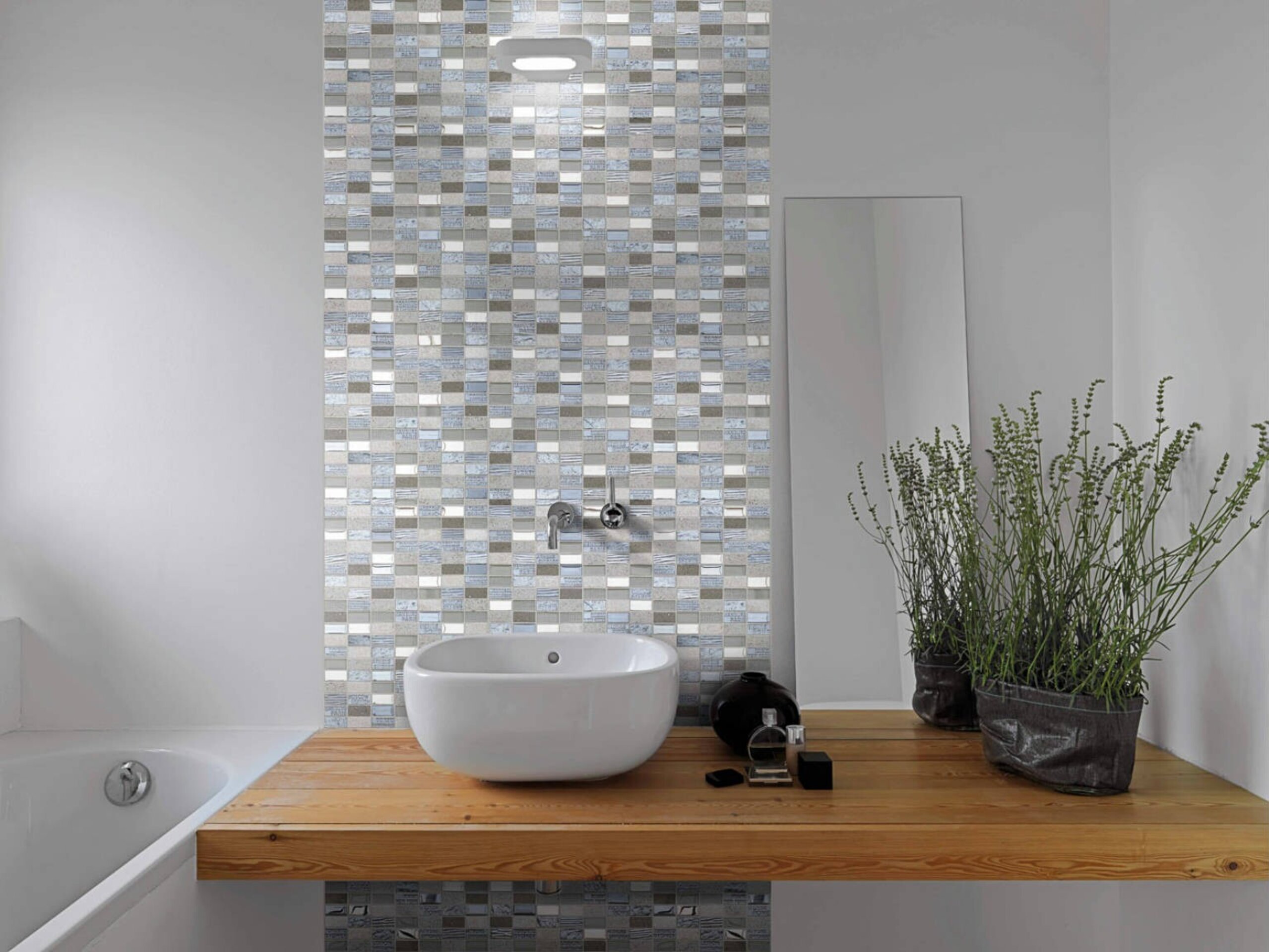 CITY BEIGE, GRIS, BLANCO o NEGRO - Mosaico en Malla - 2
