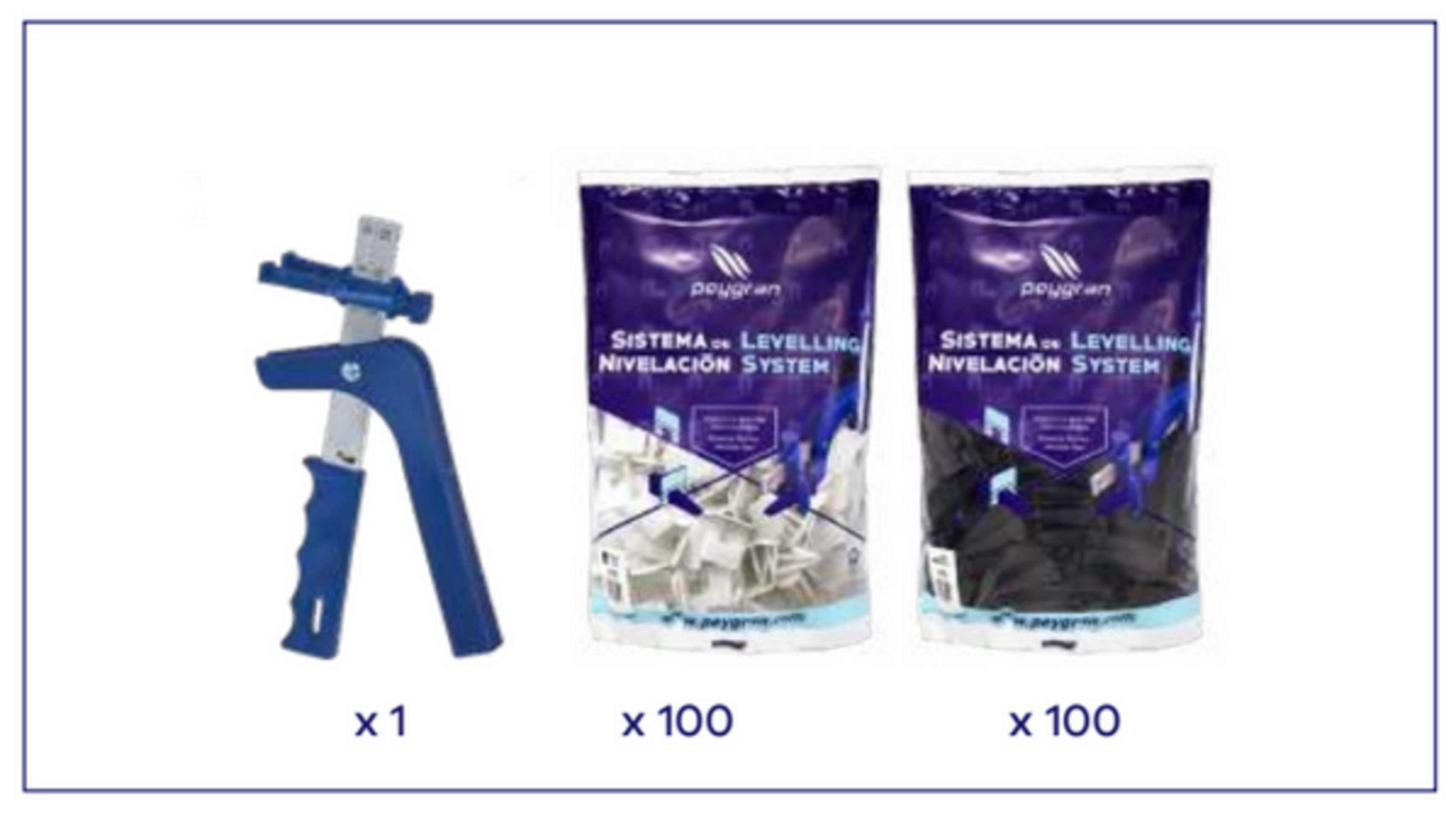 KIT Sistema Nivelación - Alicate, calzos y cuñas - 2